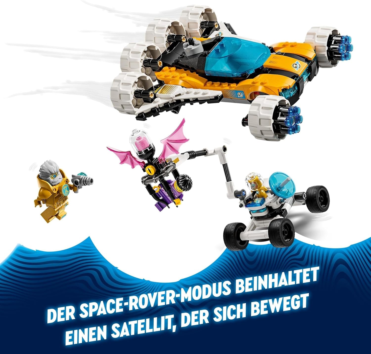 LEGO Dreamzzz 2-In-1 Mr Oz's Space Buggy, set cu mașină de jucărie sau navetă spațială, include minifigurinele Mr Oz, Albert și Jayden, cadou spațial pentru copii de peste 8 ani 71475 Seturi de constructie Besuche den LEGO-Store