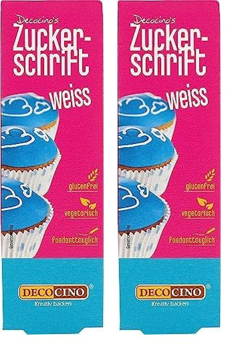 Decocino Inscripționare Zahăr în Roșu – Inscripționare Colorant Alimentar – Tub Practic pentru Etichetarea Fondantului și Glazurii – Decorațiuni de Coacere pentru Torturi, Torturi și Cupcakes! (Pachet de 2)