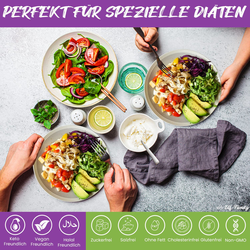 Tăiței Konjac Premium din Thailanda, Vegani, Fără Gluten - 240g x Pachet de 6 (12 pachete), Tăiței Shirataki Elf-Family, Tăiței Instant, Paste/Keto/Conținut scăzut de carbohidrați/Conținut scăzut de calorii/Fără zahăr - Spaghete și Fettuccine