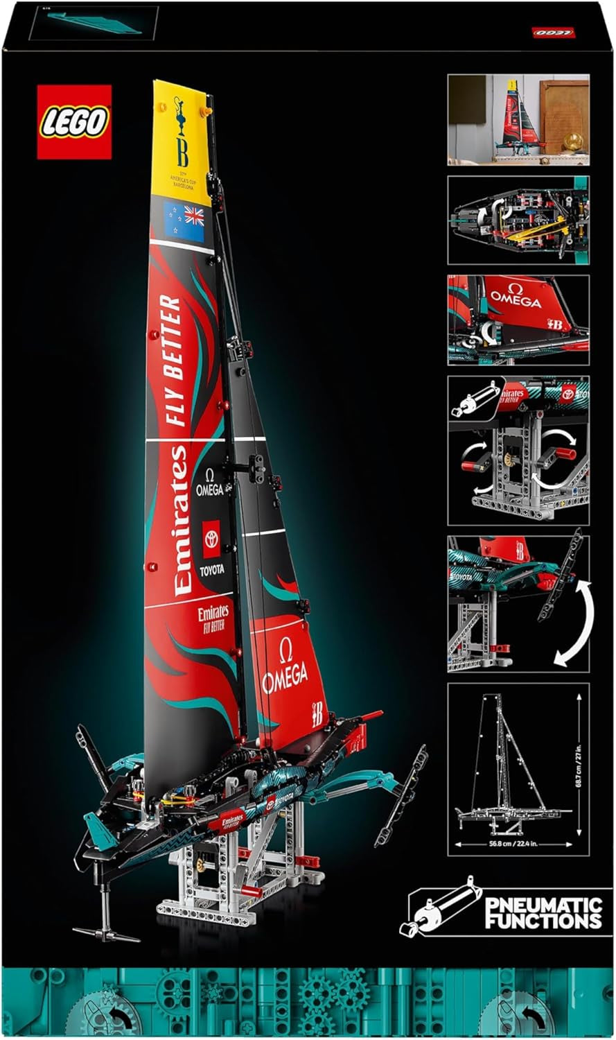 LEGO Technic Emirates Team New Zealand AC75 Racing Yacht, set de construcție cu barcă cu pânze pentru adulți, cadou pentru bărbați și femei, activitate creativă și relaxantă 42174 Seturi de constructie Besuche den LEGO-Store