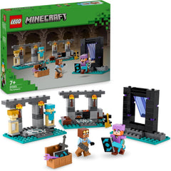 LEGO Minecraft The Armoury, set de jocuri cu figuri de eroi, arme de jucărie și figura Alex, jucărie de acțiune pentru băieți și fete, cadou pentru gameri și copii de la 7 ani 21252 Seturi de constructie Besuche den LEGO-Store Singur
