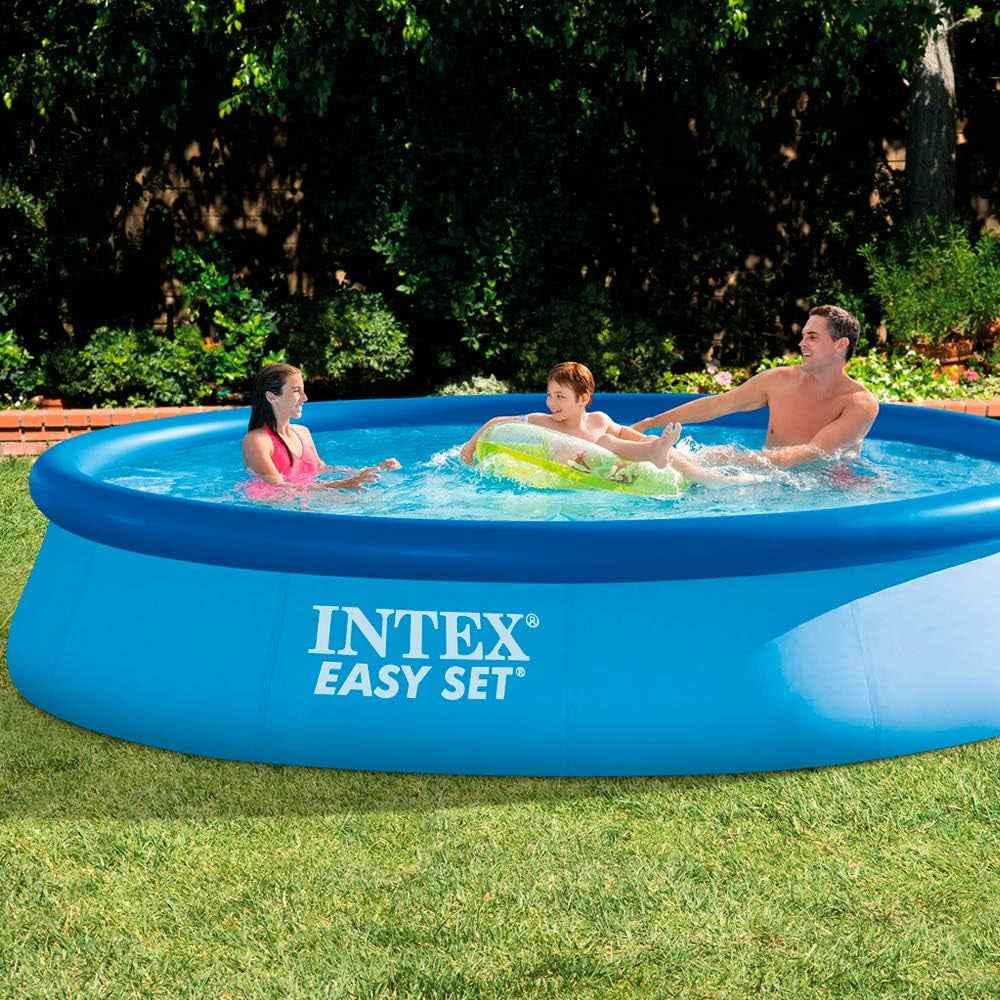 Piscină Easy Set cu filtru - Piscină supraterană 396cm x 84cm și prelată 396cm