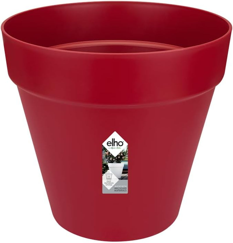 elho Loft Urban Round 40 - Ghiveci de flori pentru exterior - Plastic 100% reciclat - Ø 38,5 x H 35,3 cm - Negru/Antracit