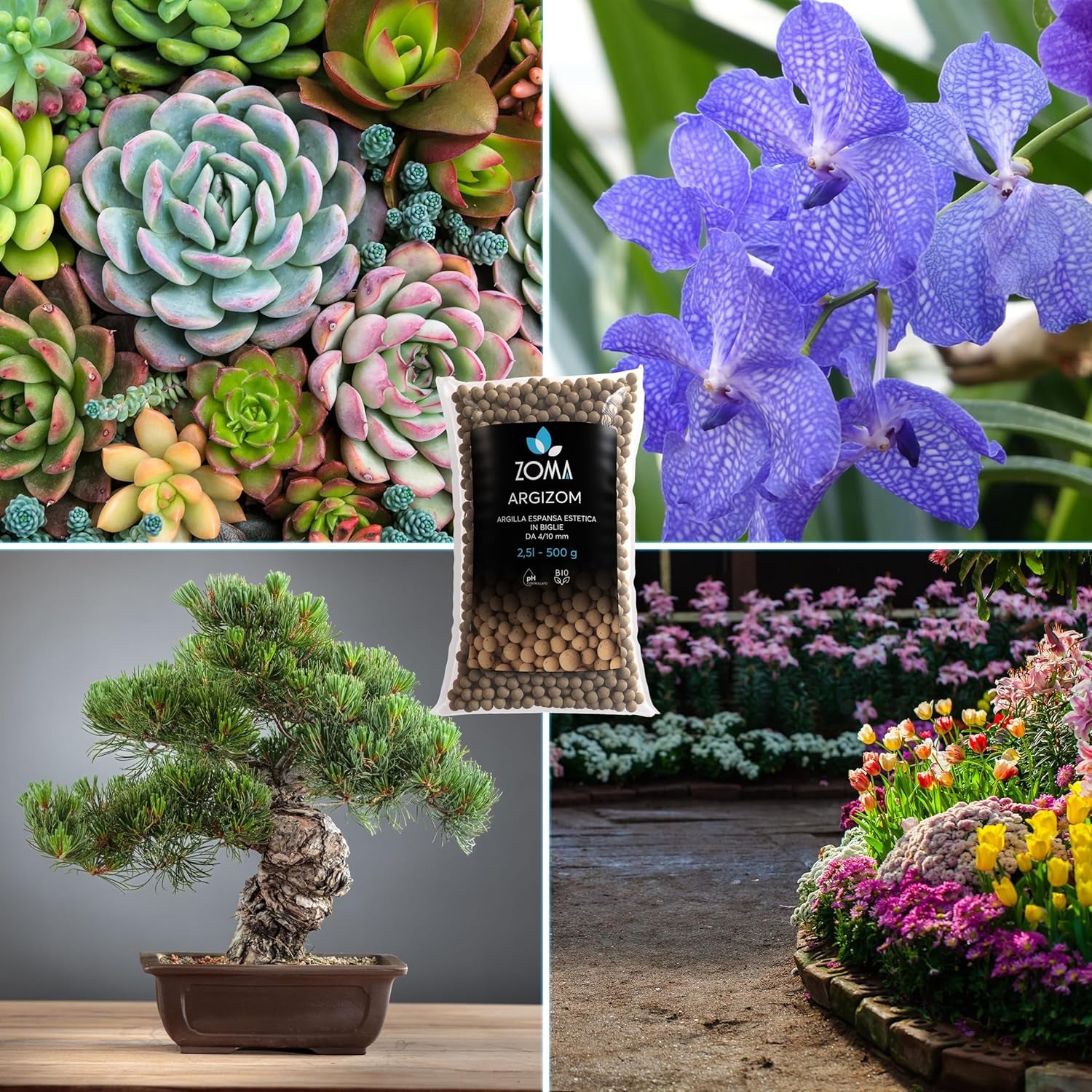 Argilă expandată pentru plante în ghiveci, bile mici de argilă pentru drenaj și aerare, argilă expandată pentru hidroponie și decorațiuni estetice fără coloranți chimici - 650 g