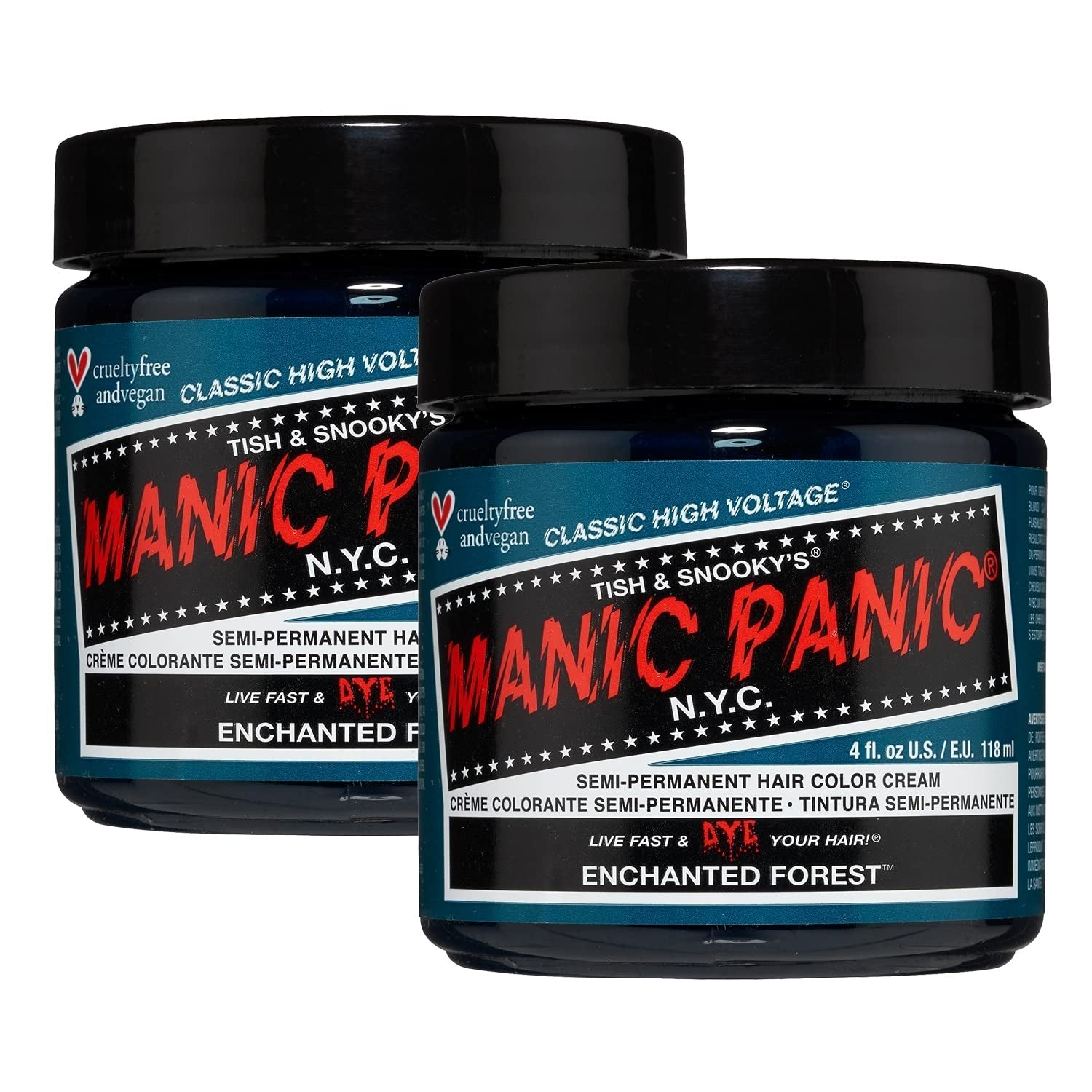 Manic Panic Electric Lizard Classic Cream, vegan, fără cruzime, vopsea de păr verde semipermanentă 118ml