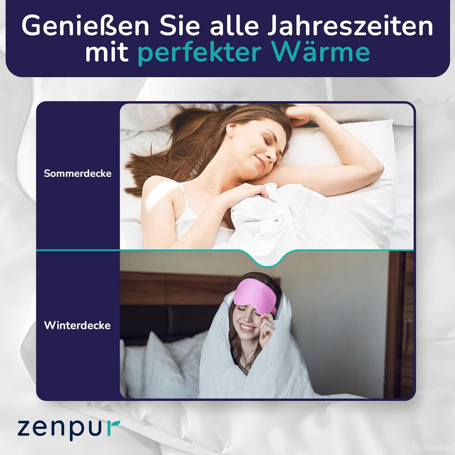 Plapumă premium 200X200Cm 4 anotimpuri, plapumă pentru toate anotimpurile 200X200 - caldă iarna și răcoroasă vara, 2 huse de plapumă combinabile 200X200 Plapumi si pilote Naty Shop