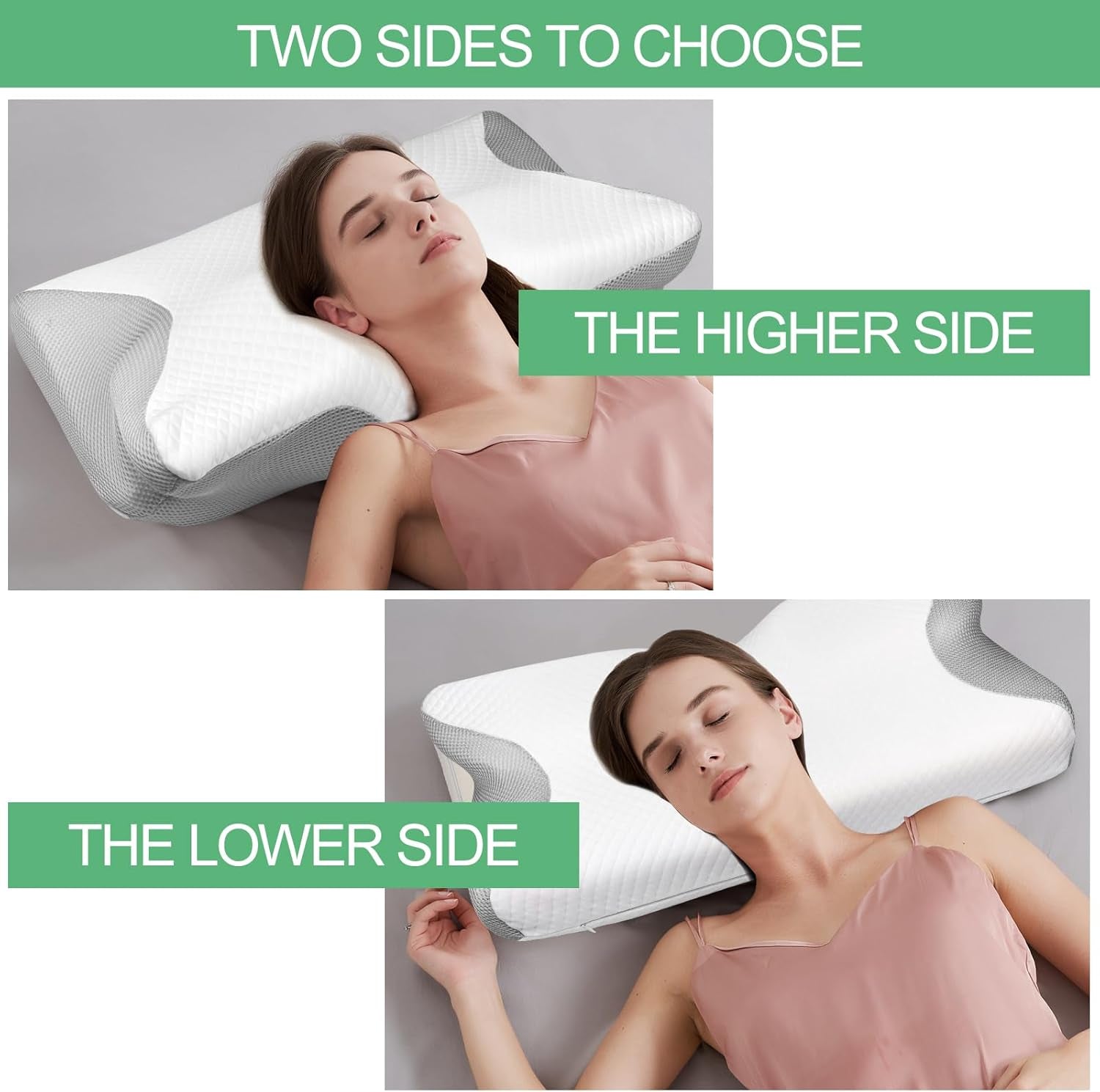 Pernă ortopedică, pernă pentru dureri de gât, pernă din spumă cu memorie, pernă ortopedică pentru gât, pernă ortopedică pentru dormit, pernă ortopedică pentru susținerea gâtului, pernă anti sforăit pentru părți Perne ortopedice cervicale Naty Shop