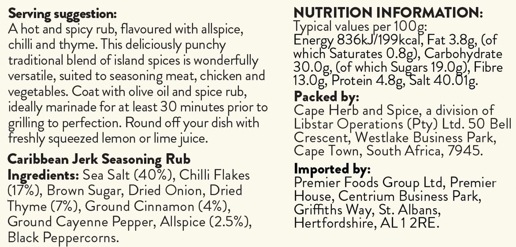 Rub Carribean Jerk, 100g