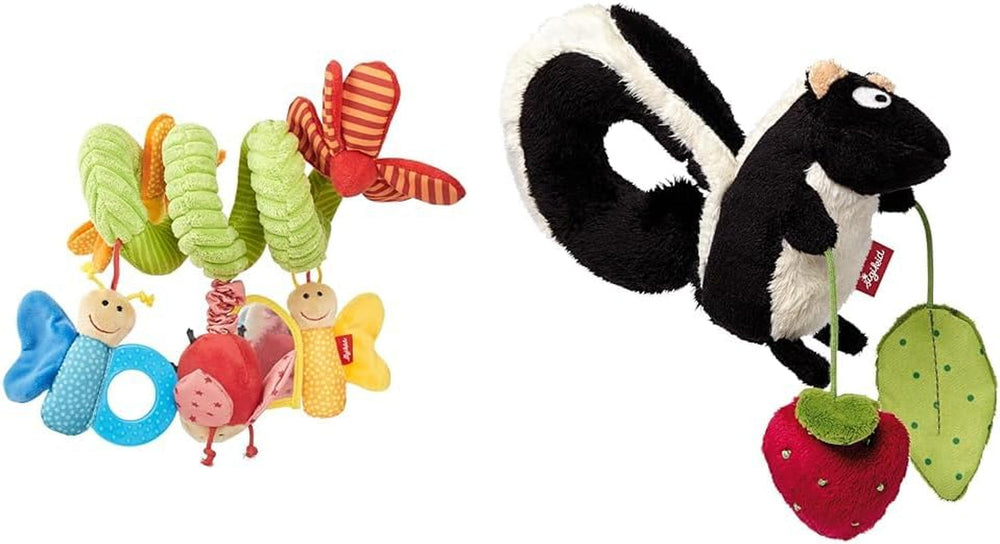 SIGIKID 42249 Fluture spiralat activ Baby Activity On Tour fete jucărie pentru copii recomandată de la naștere multicolor Jucarii Bebe Naty Shop Pachet cu remorcă 41012 Multicolor
