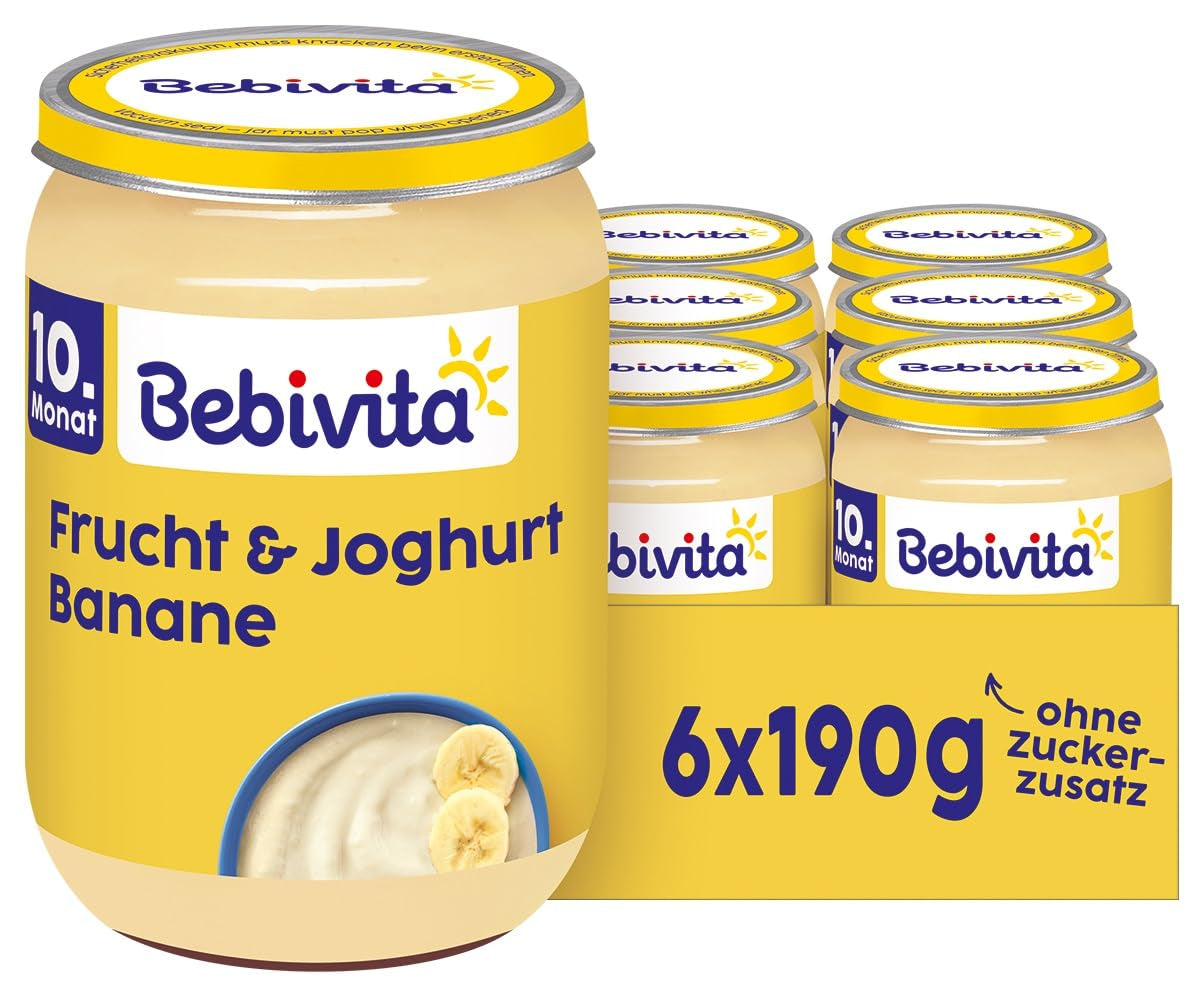 Banane cu fructe și iaurt, 190g, pachet de 6 (6x190g)