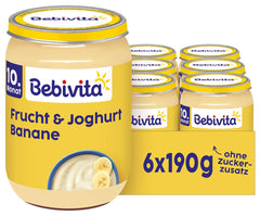 Banane cu fructe și iaurt, 190g, pachet de 6 (6x190g)