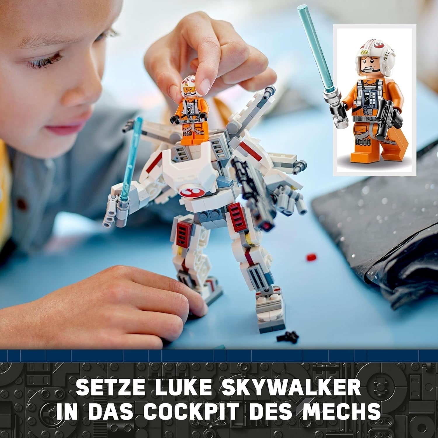 LEGO Star Wars X-Wing Mech al lui Luke Skywalker, cărămizi de jucărie de colecționat, aventură de acțiune, idee de cadou pentru băieți și fete creative cu vârsta de 6+ 75390 Seturi de constructie Besuche den LEGO-Store