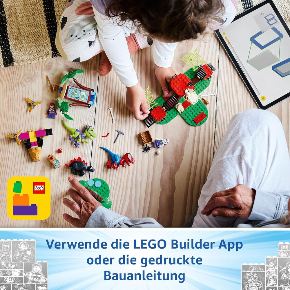 LEGO Marvel Showdown am Baumhaus: Spidey-Rex vs. Gobby-Raptor, BAU- und Spielset mit Dinos, Geschenk mit Spielzeugdinos für Jungen und Mädchen ab 4 Jahren, Spidey und Seine Super-Freunde 11200