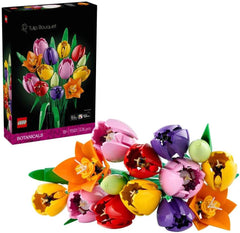 LEGO Botanicals Tulpenstrauß - Set mit Kunstblumen für Erwachsene - mit 14 künstlichen Tulpen in 5 Farben als DIY Deko - Geschenkidee zum Muttertag - 11501