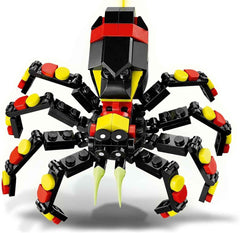 LEGO Creator 3In1 Animale sălbatice: Păianjen surpriză - jucărie de reconstruit într-o figură de scorpion sau șarpe - set de construcție cu 3 modele - cadou pentru băieți și fete de la 7 ani 31159 Seturi de constructie Besuche den LEGO-Store