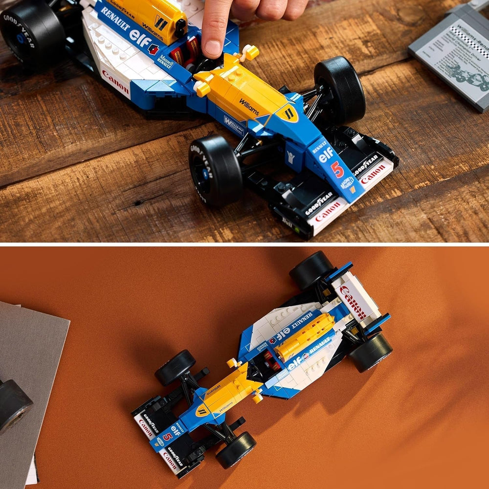 LEGO Icons Williams Racing FW14B cu Nigel Mansell - Set de mașini model F1 cu minifigurine cu pilot de curse de colecționat - Decorațiune de birou cu suport - Cadou pentru adulți și adolescenți fani ai sporturilor cu motor 10353 Seturi de constructie Besuche den LEGO-Store