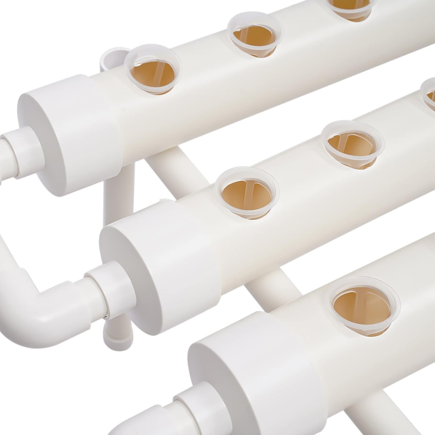 Kit de creștere hidroponică cu 1 strat cu 54 de locuri de plantare, sisteme de creștere a plantelor fără sol din PVC cu pompă de apă, kituri de creștere hidroponică pentru cultivarea legumelor și fructelor pe balcoane, grădini, terase și curți