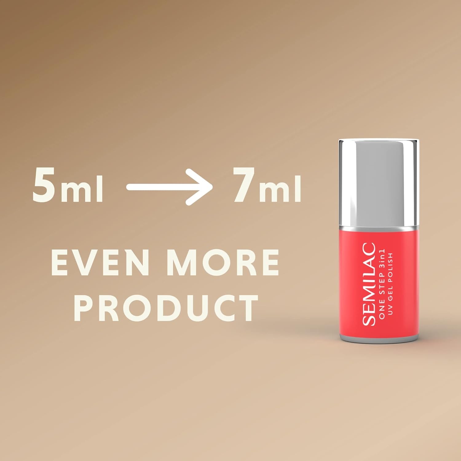 Oja UV Semilac One Step Hybrid 3 în 1 S450 Inner Warmth Peach 7 ml