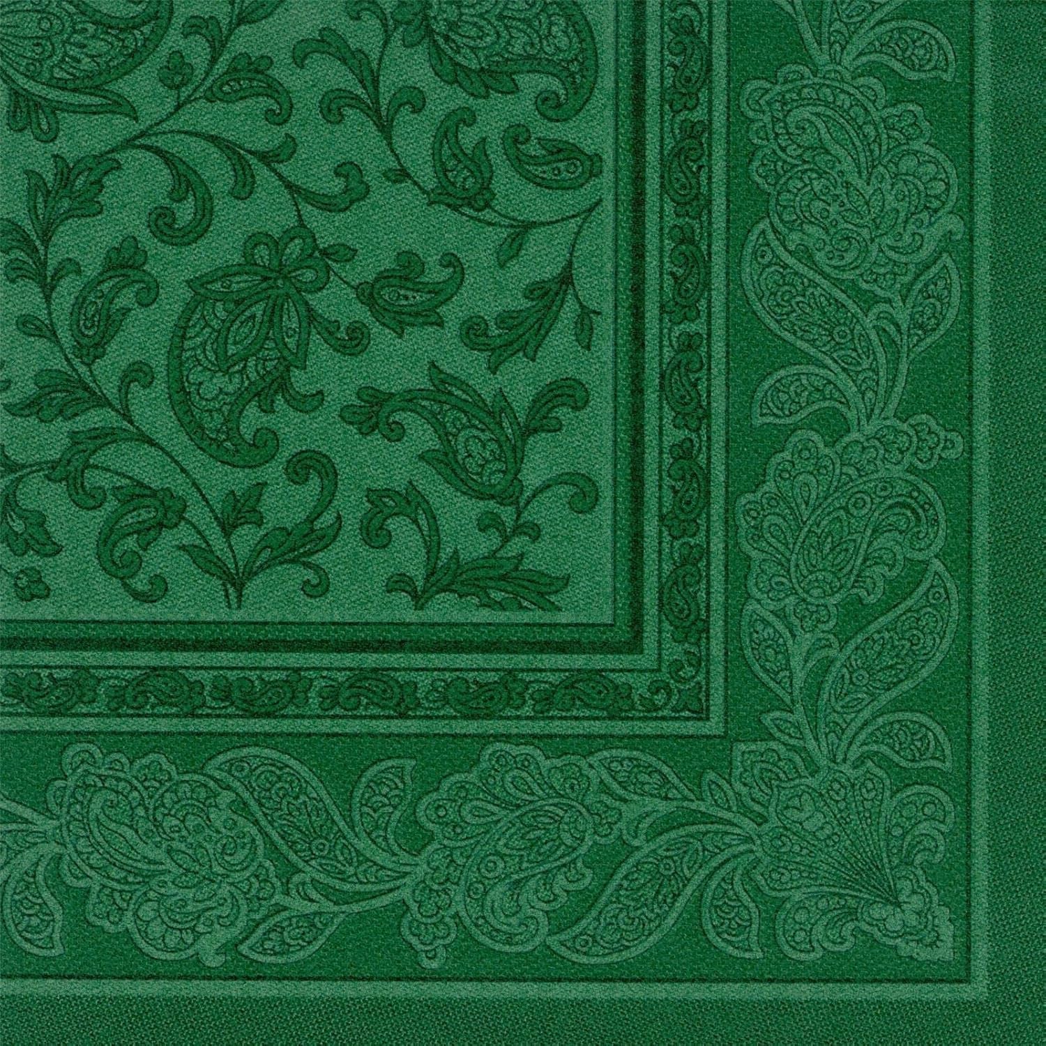 50 șervețele "Colecția ROYAL" 1/4 pliere 40 Cm X 40 Cm verde închis "Ornamente"