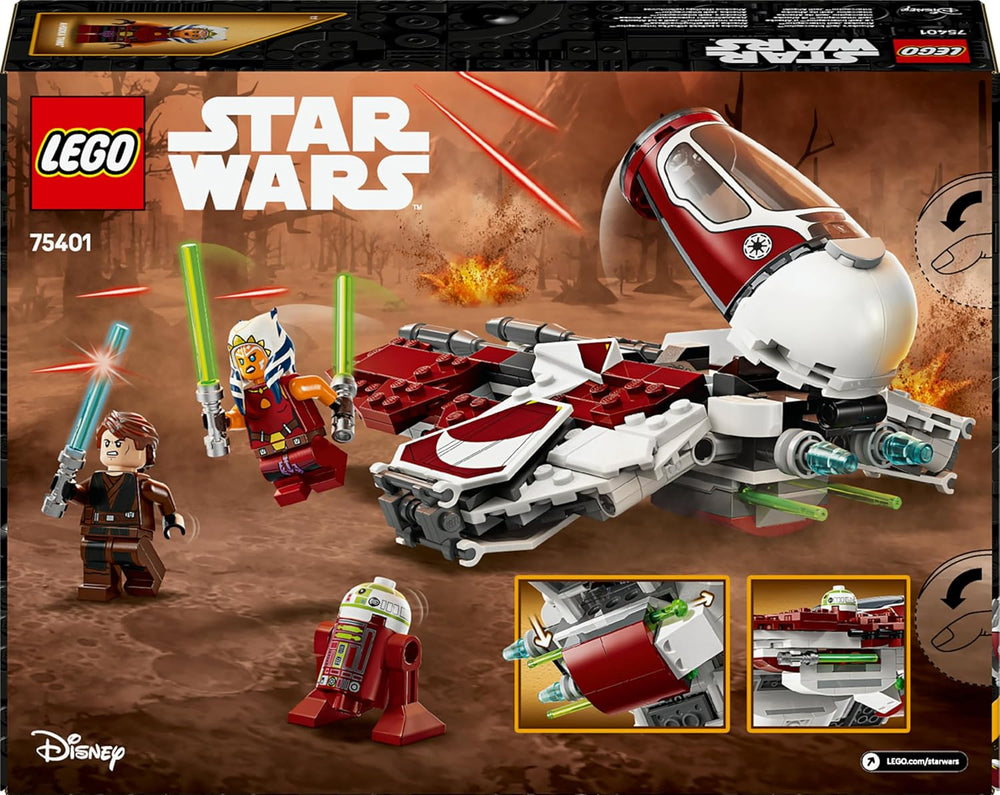 LEGO Star Wars 75401 Ahsokas Jedi Interceptor, Sternenjäger für Fans von The Clone Wars, Ahsoka Tano & Anakin Skywalker Minifiguren, mit Lichtschwertern und R7-A7, für Jungen und Mädchen ab 8 Jahren