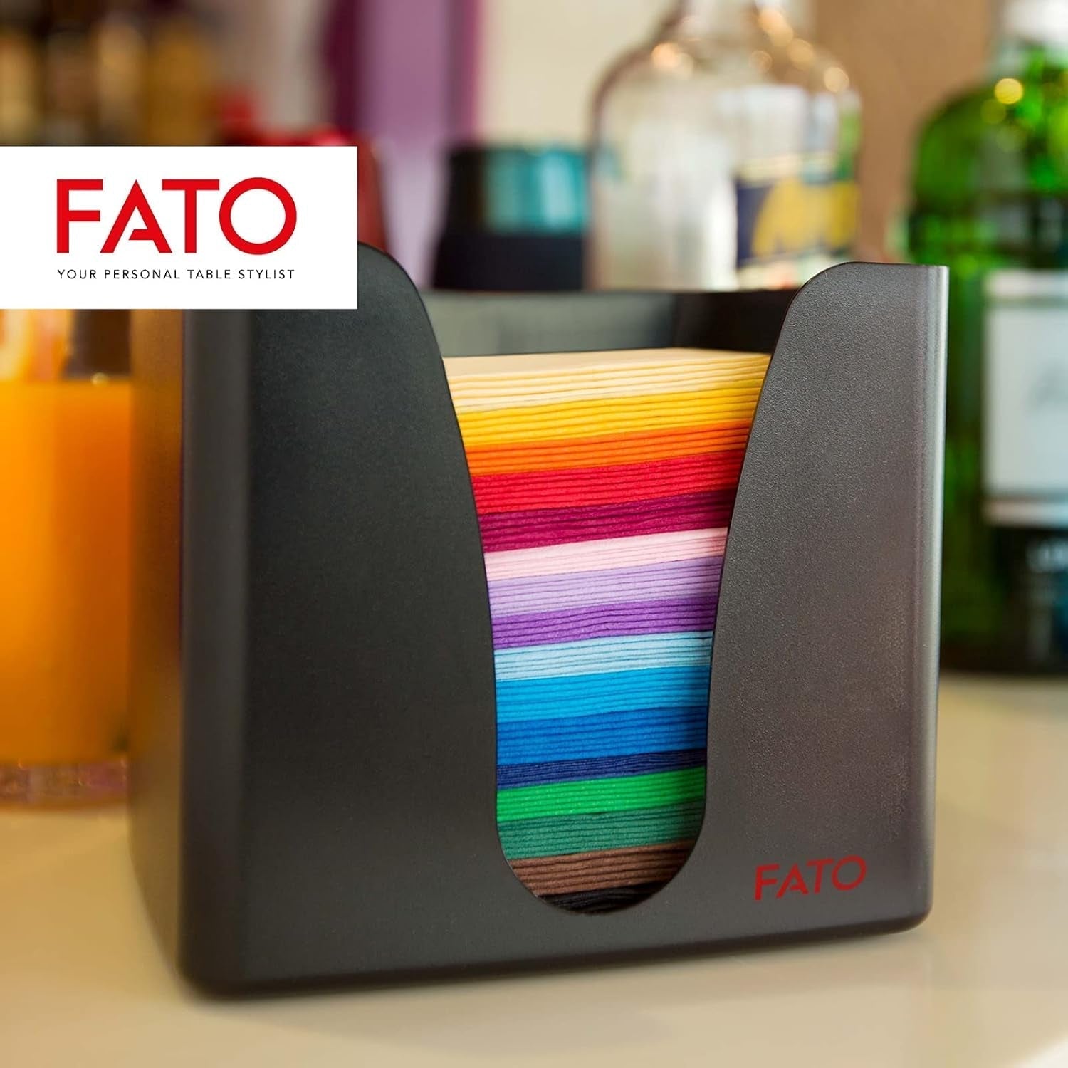 , Șervețele de hârtie de unică folosință, Ideale pentru aperitive și cocktailuri, Pachet de 100 șervețele, Dimensiune 24X24 pliate în 4, 2 straturi, Culoare Turtledove, 100% hârtie din celuloză pură, certificat Fsc