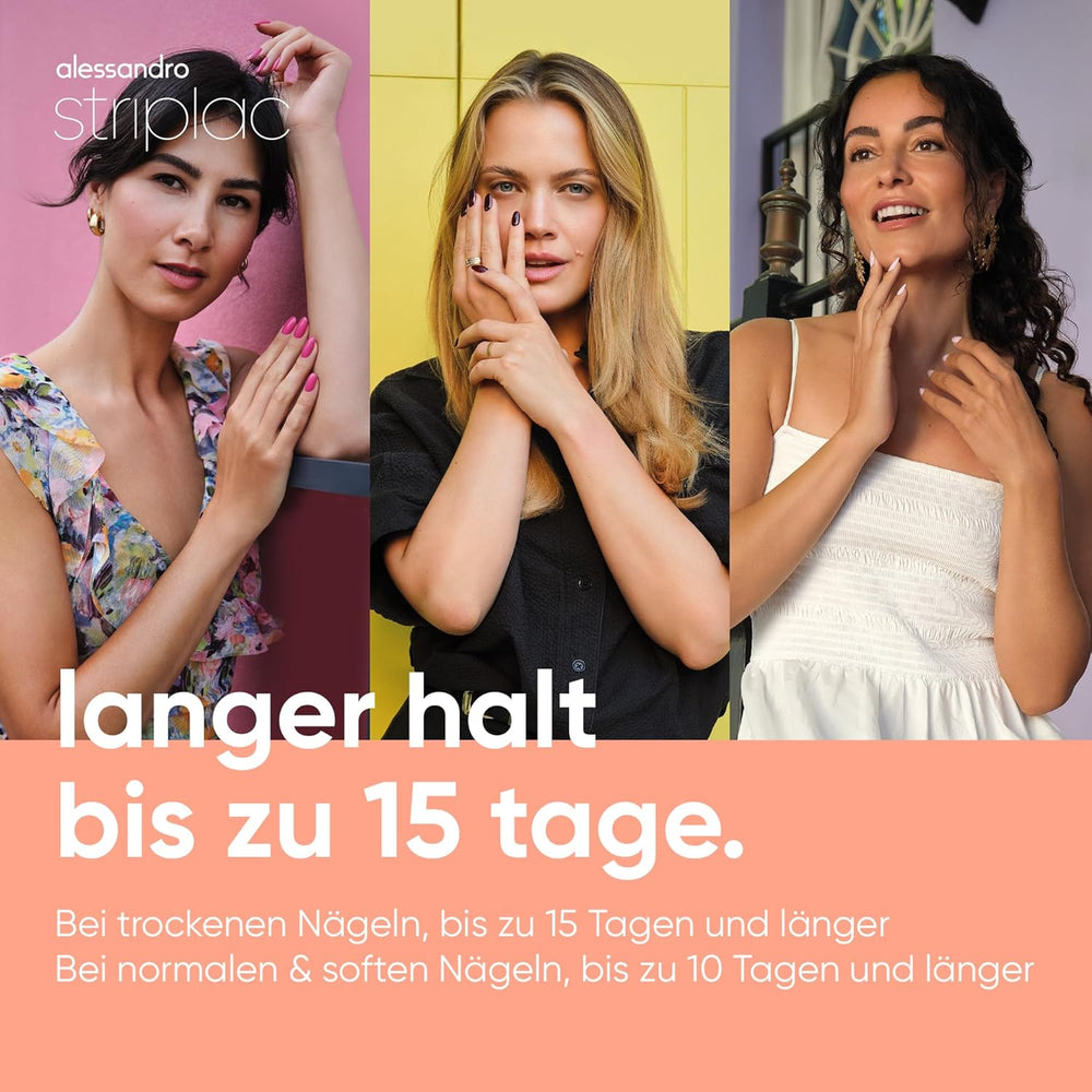 alessandro Striplac UV Top Coat Shimmer - Unghii strălucitoare, rezistente la zgârieturi, până la 15 zile - Poate fi folosit cu sau fără colorant - Tehnologie delicată de îndepărtare - Vegan - Argintiu, Transparent, 6,5 ml