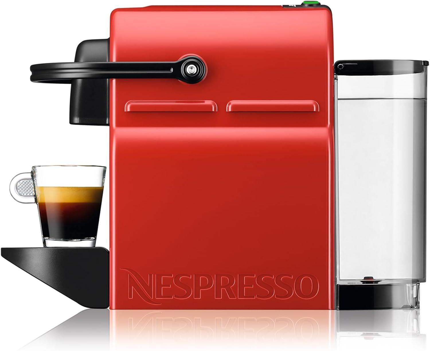 Espressor Krups Nespresso Inissia – espressor compact pentru capsule de cafea, presiune de 19 bari, încălzire rapidă în 25 de secunde, funcție de economisire a energiei, rezervor de apă de 0,7 l, roșu, model YY5506FD