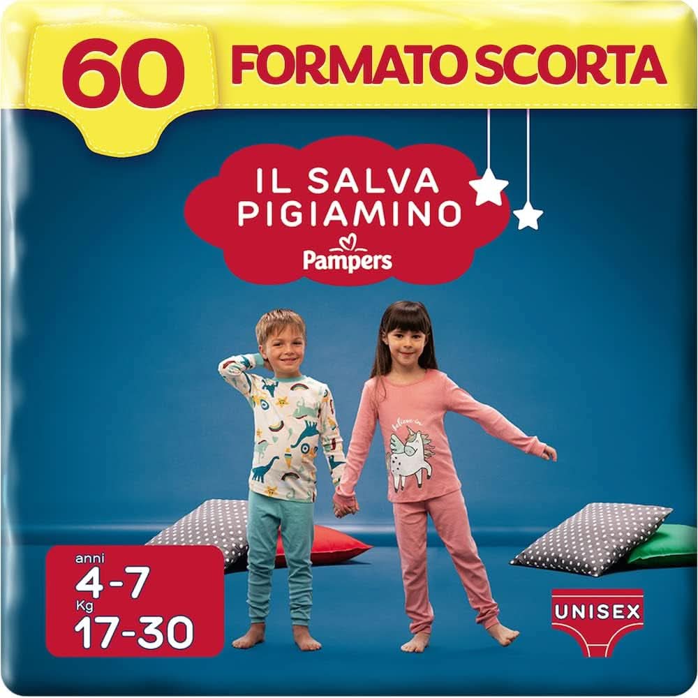 Pampers Il Salvapamino 8-12 ani, 54 scutece, mărime L/XL (27-43 kg) Mama si Copilul Naty Shop 4-7 ani, 60 scutece, mărimea S/M (17-30 kg)
