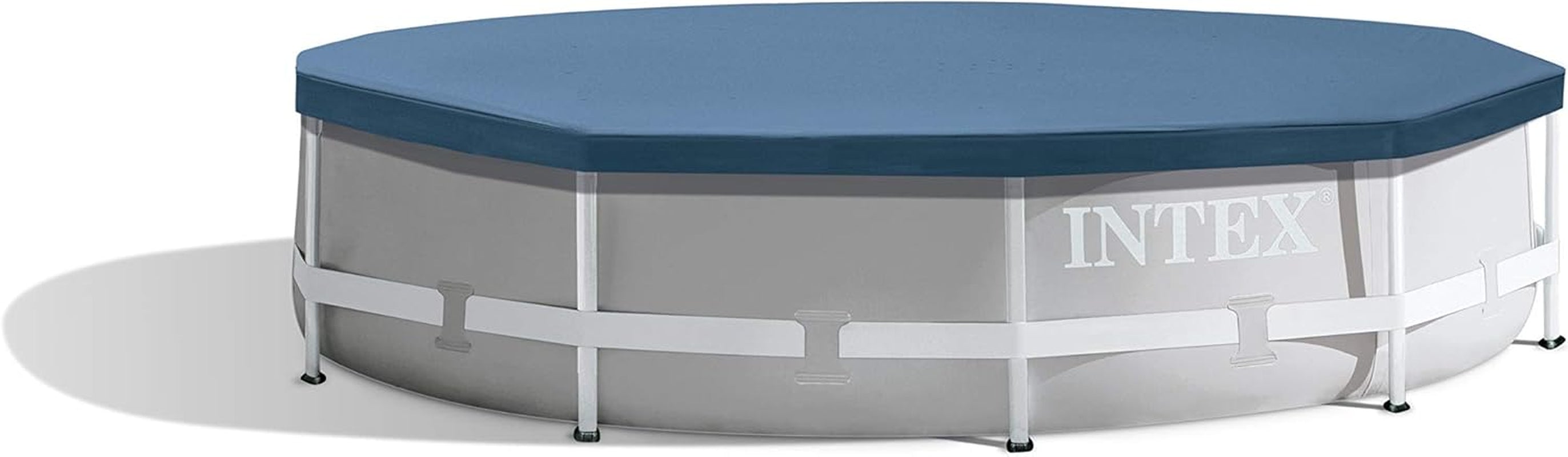 Prelată rotundă pentru piscină Intex - Prelată pentru piscină - Pentru piscine cu cadru metalic și prismatic 58108 Albastră 3 m