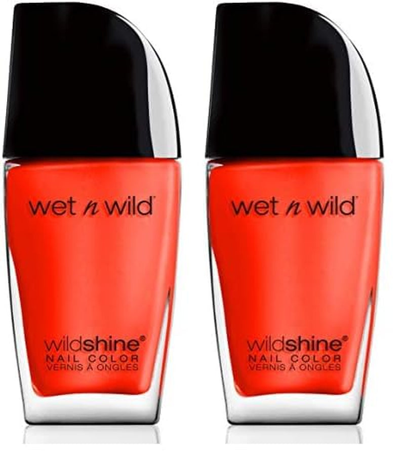 Wild Shine Nail Color, ojă fără formaldehidă, toluen și ftalați, formulă de lungă durată și cu uscare rapidă, Heatwave (pachet de 2)