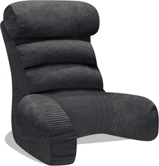 Pernă de citit pentru pat și canapea, pernă de spate pentru pat, pernă de citit cu spătar pentru adulți, confortabilă pentru a sta, a citi și a viziona televizorul pe podea sau pe canapea (Gri închis, 65 * 30cm)