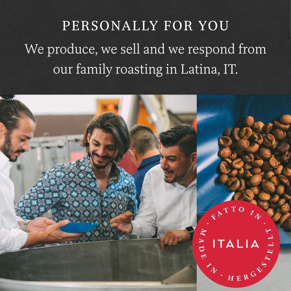 O'CCAFF? Luxe Bar Intenso Espresso | 3 boabe întregi de 1 kg, fabricate din 100% Robusta | Cafea obținută printr-un proces de prăjire extra lent în tambur, de la o afacere de familie italiană