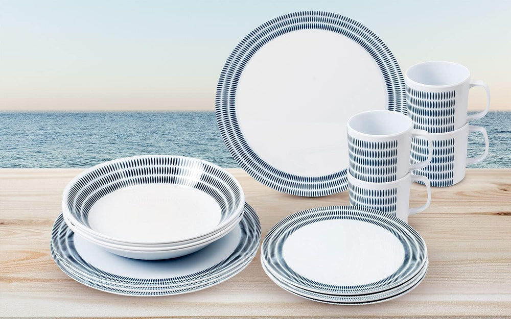 0830160n.c6t vase, 16 părți, albastre, 4 părți Seturi vesela masa Naty Shop