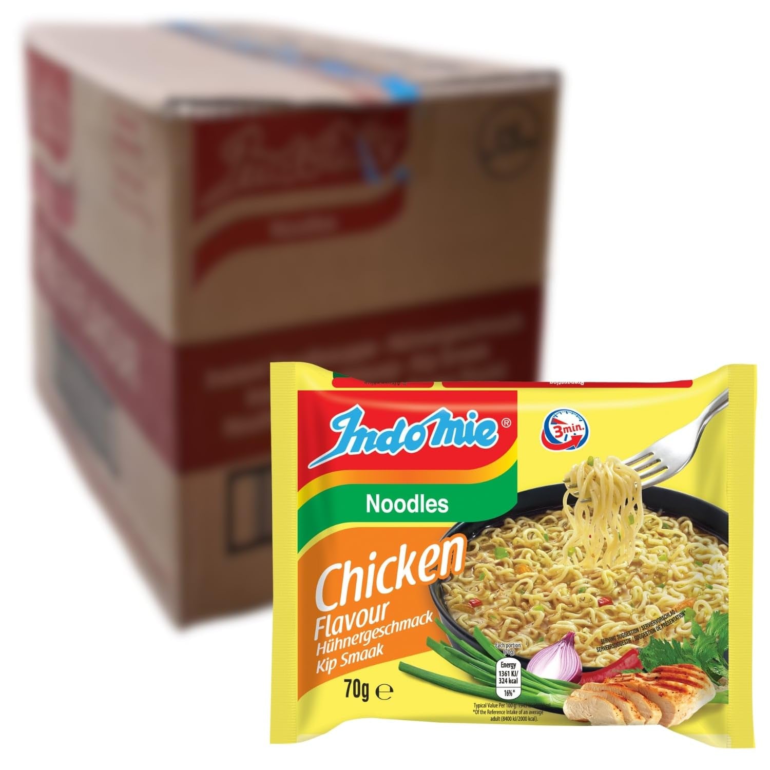 INDOMIE - Tăiței instant Mi Goreng - Pachet multiplu (40 x 80 g)