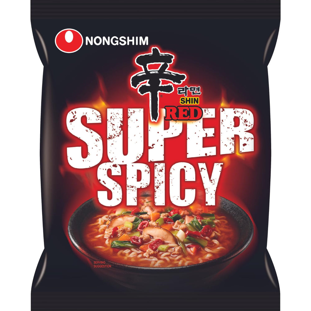 NONGSHIM - Tăiței Instant Shin Red Picanți - 6 X 120 GR - Pachet Multiplu