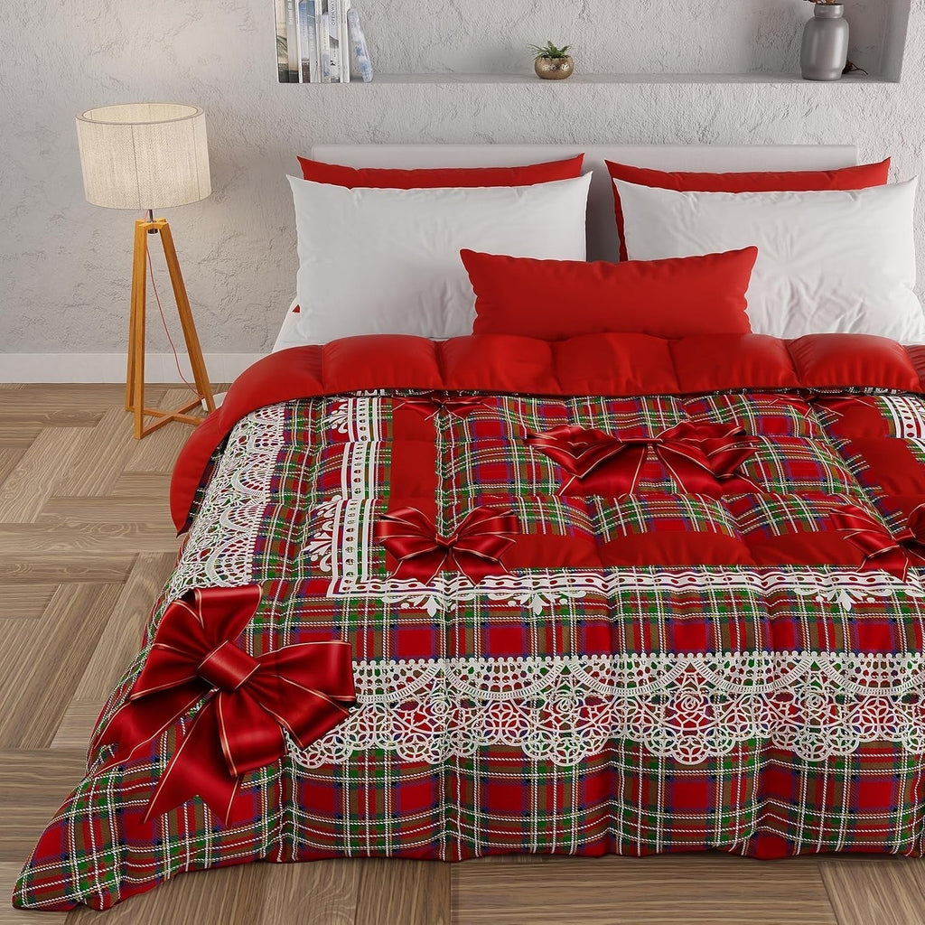 PETTI Artigiani Italiani - Plapumă de iarnă, Plapumă de iarnă, Plapumă simplă, Cu două fețe, Monocolor și imprimare digitală, 100% microfibră antialergică, Made in Italy