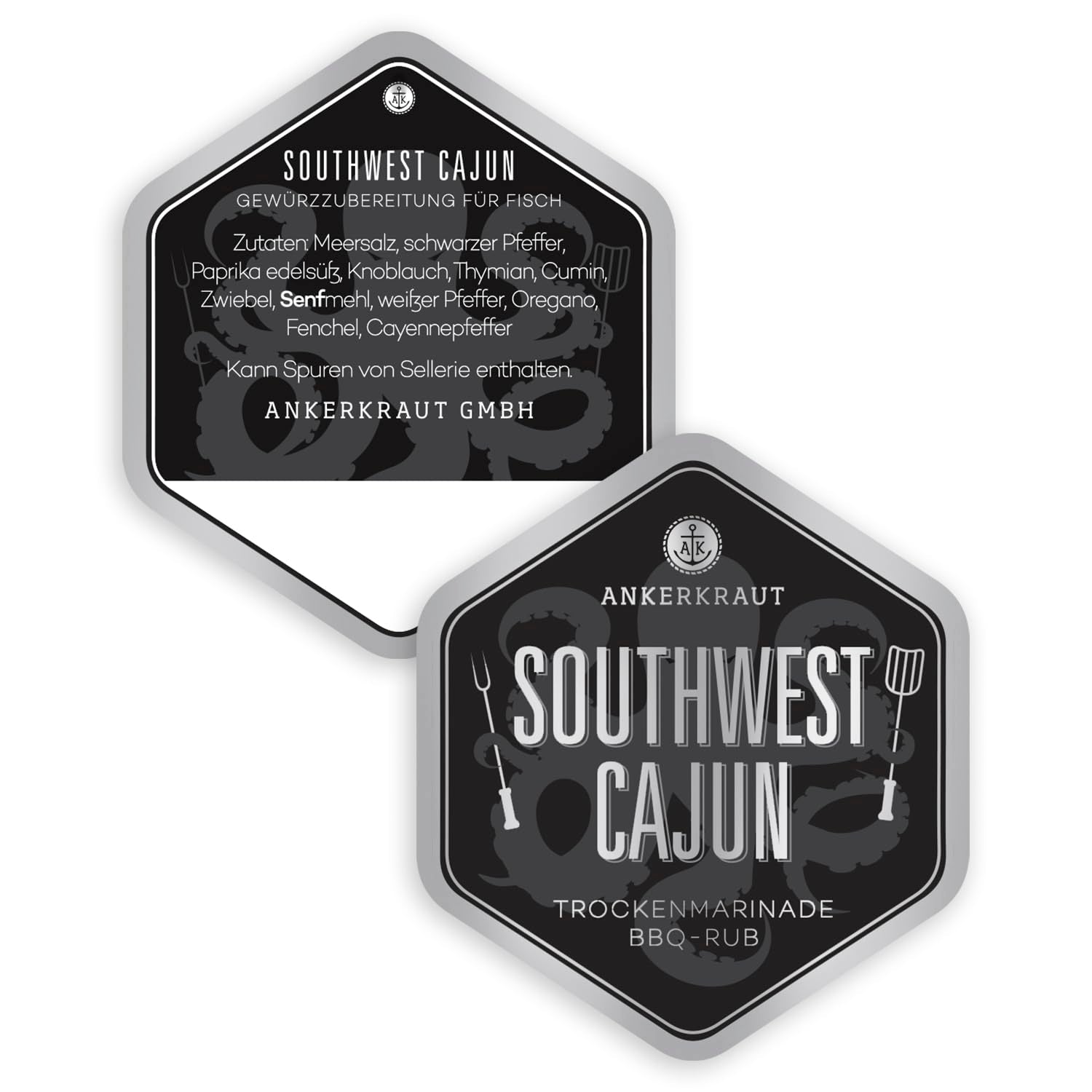 Ankerkraut Southwest Cajun, BBQ Rub Gewürzmischung zum Zubereiten von Gumbos und Jambalaya Gerichten, 170g im Streuer