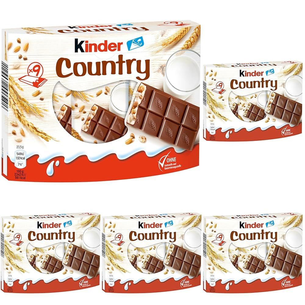 Batoane Kinder Country, 9 batoane, 212 g