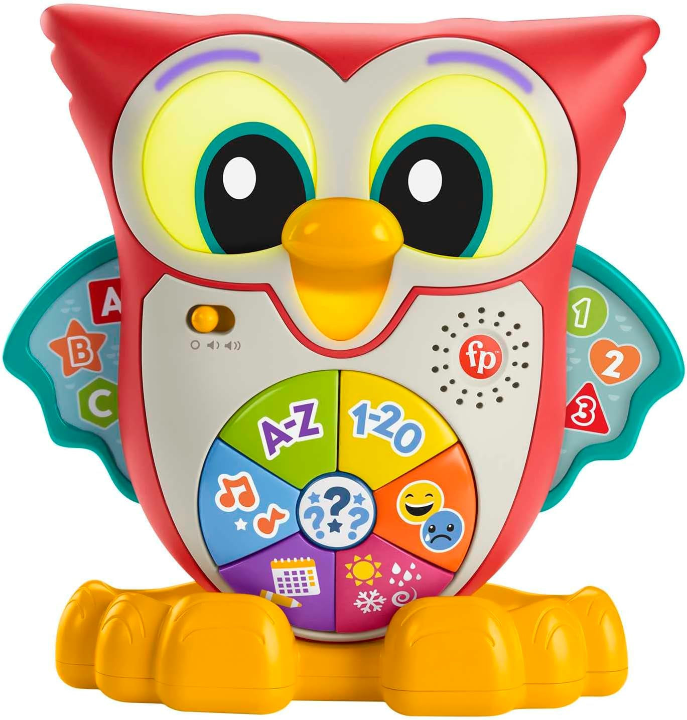 Fisher-Price - BlinkiLinkis Smart Owl, versiunea italiană, jucărie interactivă de învățare cu muzică, lumini, melodii și fraze, jucărie pentru copii cu vârsta de peste 18 luni, HJN64 Jucarii Bebe Naty Shop Italiană