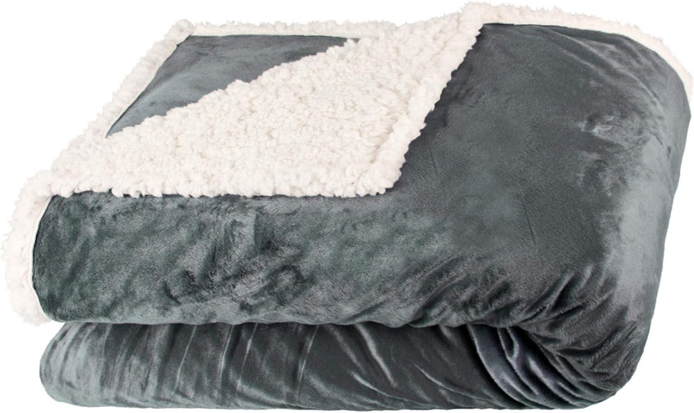 Aqua-Textil Fluffy cuddly pătură 150 X 200 Cm Gri Alb Melange Plush TV pătură Bedspread Sherpa Fleece Oeko-Tex Ottawa Paturi si Cuverturi Besuche den aqua-textil-Store Gri alb Nicki Pătură confortabilă 150 X 200 Cm