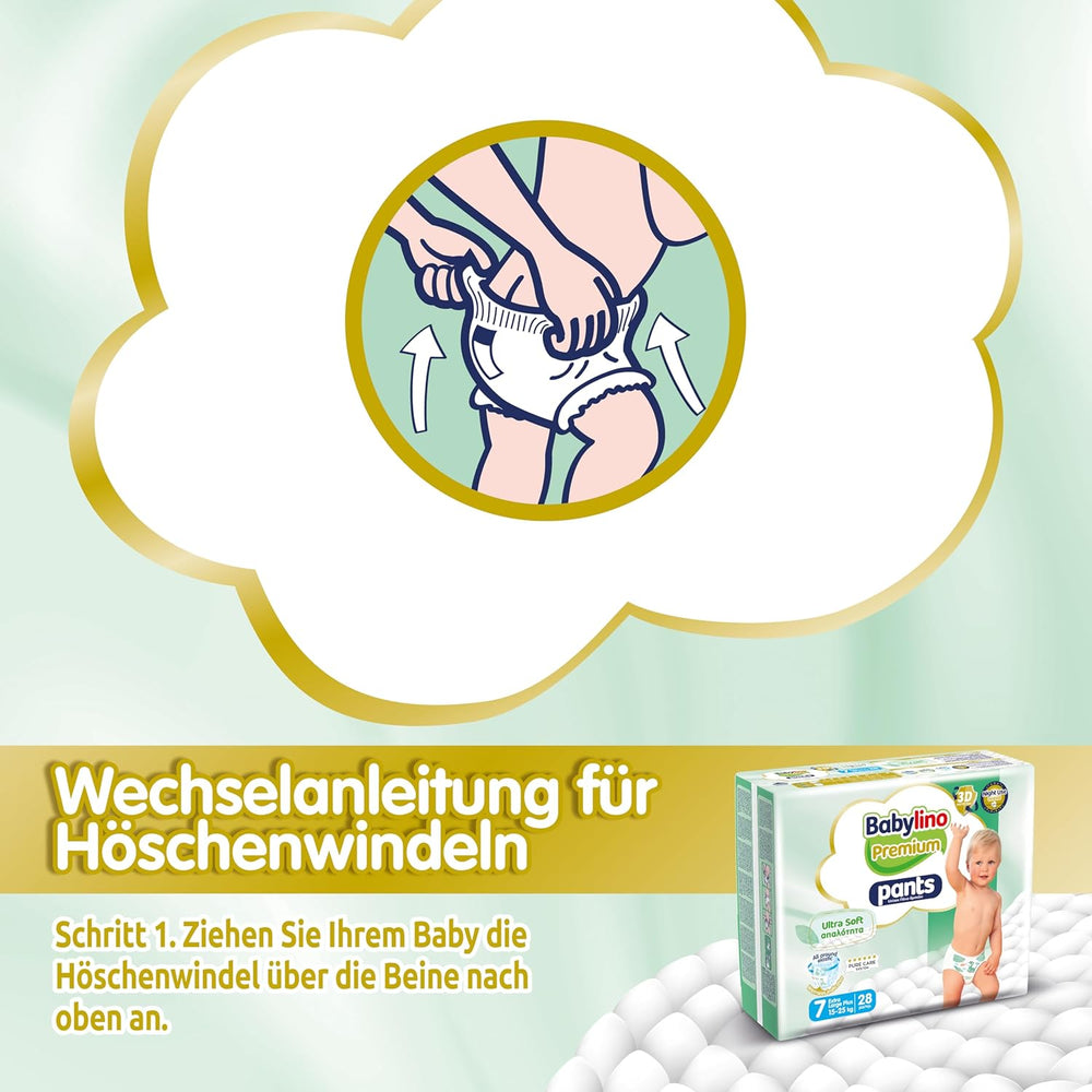 Pantaloni Premium, mărimea 7, cu filtru ultra-moale, XL Plus (15-25 kg), 28 bucăți