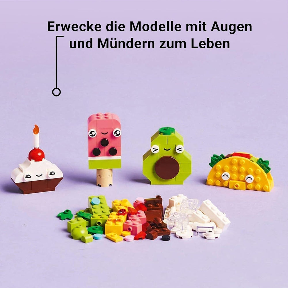 LEGO Classic Creative Snack Building Fun, jucărie cu mâncare pentru jocuri de rol imaginative, set de construcție pentru băieți și fete de la 4 ani, Cupcake, Avocado, Popsicle și Taco 11039 Seturi de constructie Besuche den LEGO-Store