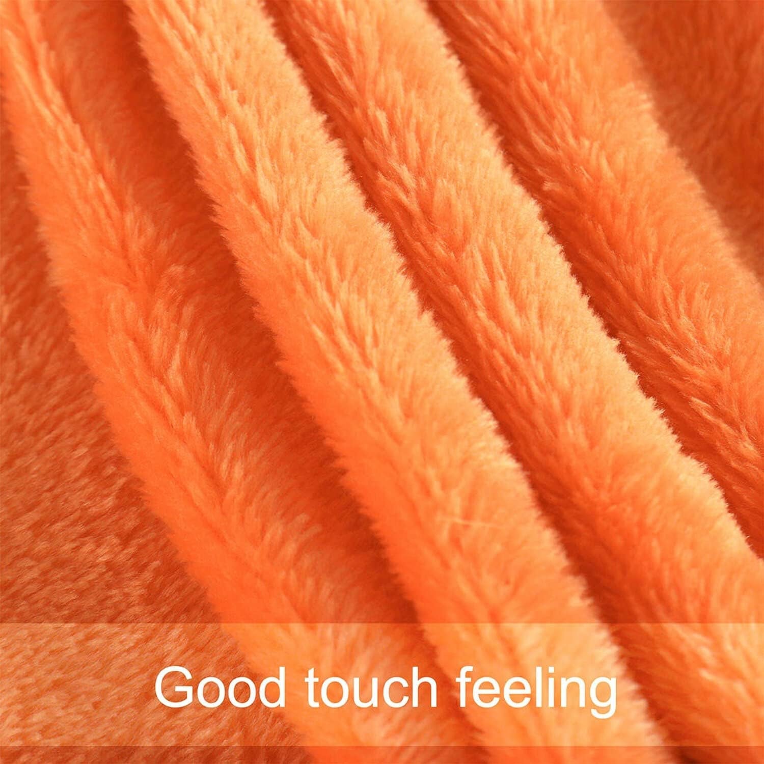 Sourcing Map Cosy pătură cuvertură cuvertură de pat Soft & cald fleece pătură ca canapea pătură Canapea pătură Living și cuddly pătură Pătură de lână din pluș moale catifelat Orange 150X200Cm Paturi si Cuverturi Besuche den uxcell-Store