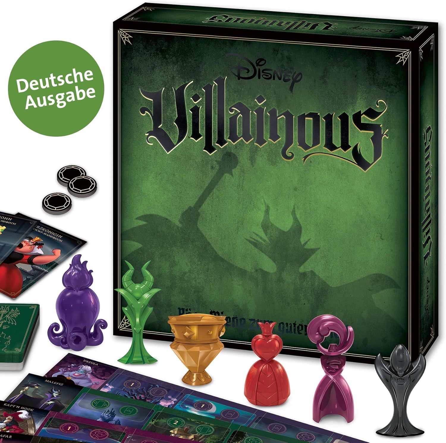 Ravensburger Family Game Disney Villainous, joc de societate pentru copii și adulți, 2-6 jucători, joc de petrecere pentru vârste de 10 ani și peste cu ticăloși Disney