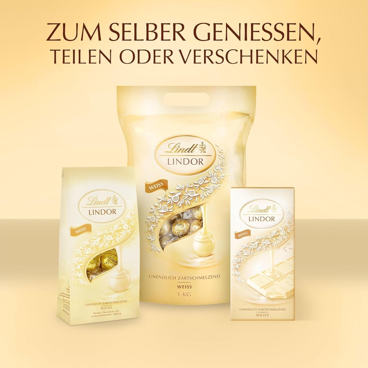 Lindt Chocolate LINDOR Balls White, 500 grame Bomboane de Ciocolata Naty Shop