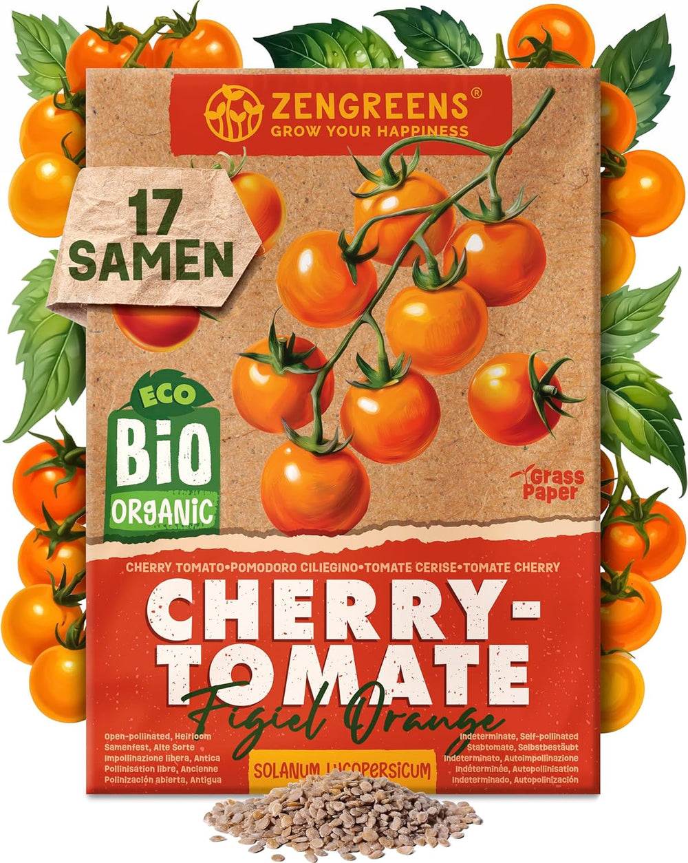 Semințe de roșii organice într-un set de 10 - 10 semințe de roșii pentru cultivare ușoară în grădină, balcon sau strat înălțat - semințe de plante - răsaduri