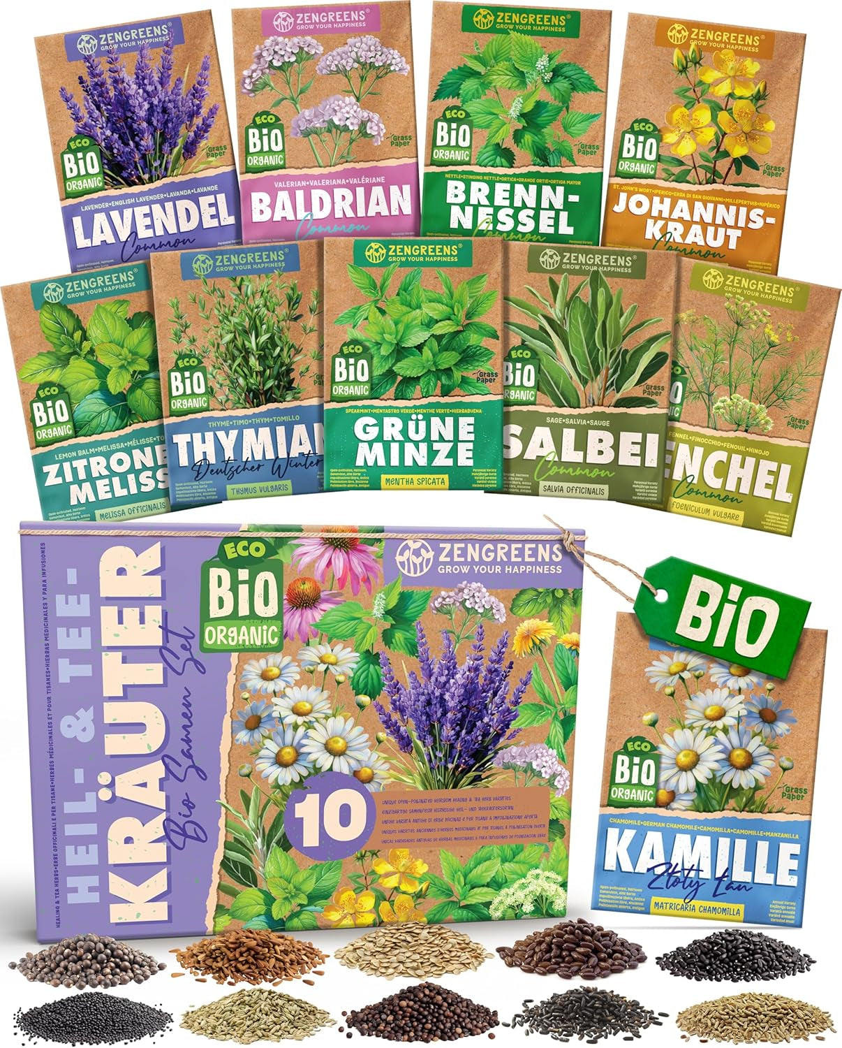 Bio Wintergemüsesamen Im 20Er Set - 20 Winter Gemüse Samen Für Den Einfachen Anbau Im Garten, Balkon Oder Hochbeet - Pflanzensamen - Saatgut