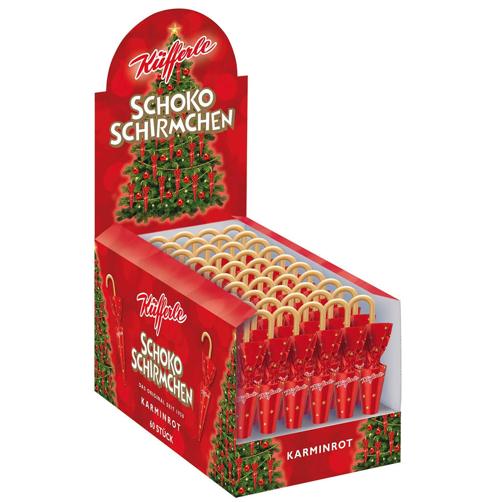 Umbrele de ciocolată Küfferle Polar Silver 810g (60 bucăți)