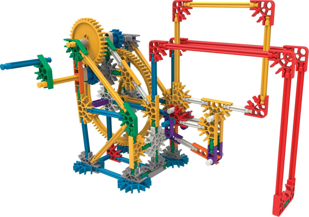MINT-Forschung Getriebe-Baukastenset, K'NEX Bildung, Basic Fun, 79318, Lernset mit 3 funktionierenden Designs, Technik für Kinder, Konstruktionsspielzeug für Jungen und Mädchen Ab 8 Jahren