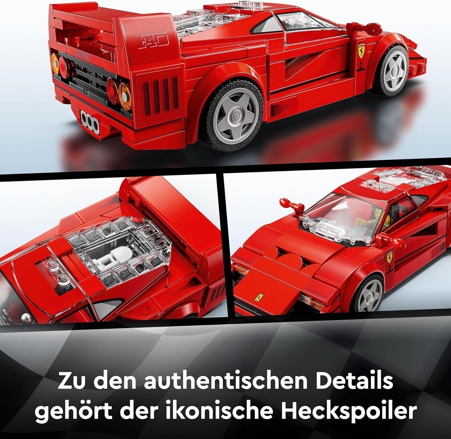 LEGO Speed Champions Ferrari F40 Super Sports Car, Playset cu mașină de jucărie construibilă și șofer minifigurină, set de construcție de colecție pentru copii, cadou pentru băieți și fete 76934 Seturi de constructie Besuche den LEGO-Store